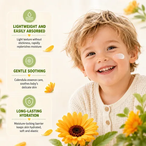 KORMESIC Baby Beruhigende Tageslotion Mit Calendula-Extrakt Sanfte Feuchtigkeitsspendende Nährende Creme Für Säuglingspflege