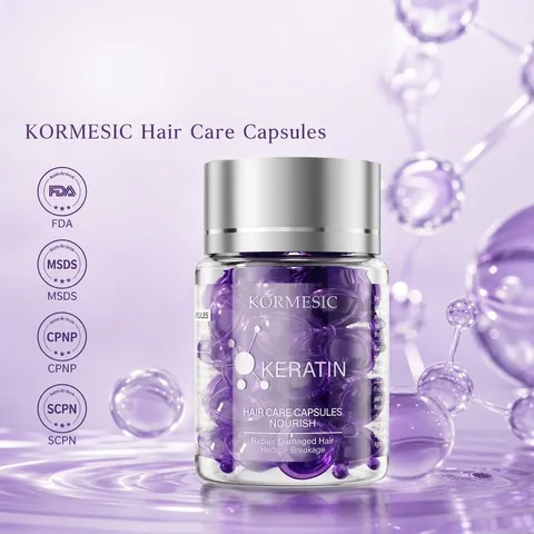 KORMESIC Keratin Hair Care Capsules Biotin Argan Oil Essential Oil For Damaged Dry Hair Nourishing Repairing Treatment Women