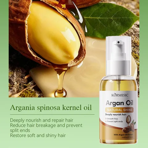 KORMESIC Olive Argan Hair Care Oil Deep Nourishing Repairing Frizz Control Smooth Shine Essential Oil For Damaged Dry Hair