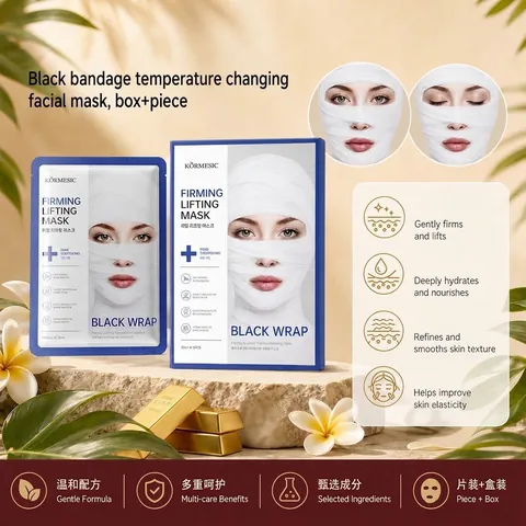 Maschera in Tessuto Rassodante Lifting Termo-Restringente Acido Ialuronico Collagene Maschera Facciale Idratante Per Pelle Soda Rughe Sottili Cura della Pelle Universale