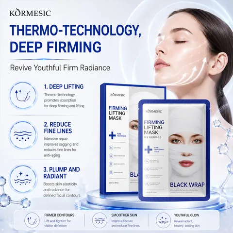 Maschera in Tessuto Rassodante Lifting Termo-Restringente Acido Ialuronico Collagene Maschera Facciale Idratante Per Pelle Soda Rughe Sottili Cura della Pelle Universale
