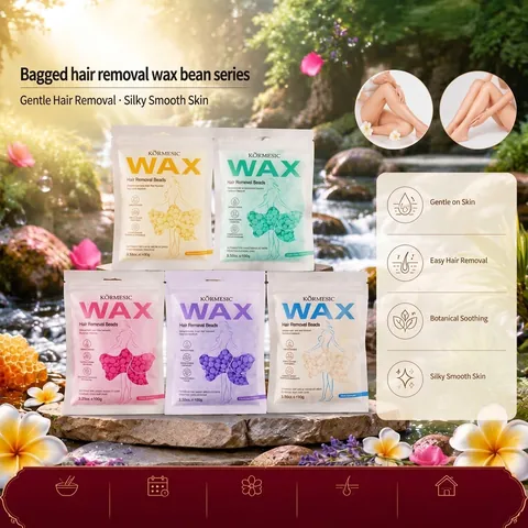 KORMESIC 100g Perles de Cire Dure Pour l'Épilation Du Corps Perles de Cire d'Abeille Professionnelles Sans Bandes Pour Jambes Bras Femmes Hommes