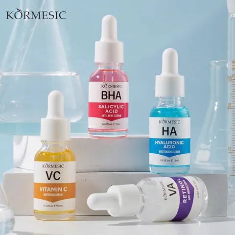 KORMESIC Facial Serum Salicylic Acid Acne Treatment Hyaluronic Acid Moisturizing Retinol Anti Aging Vitamin C Face Essence