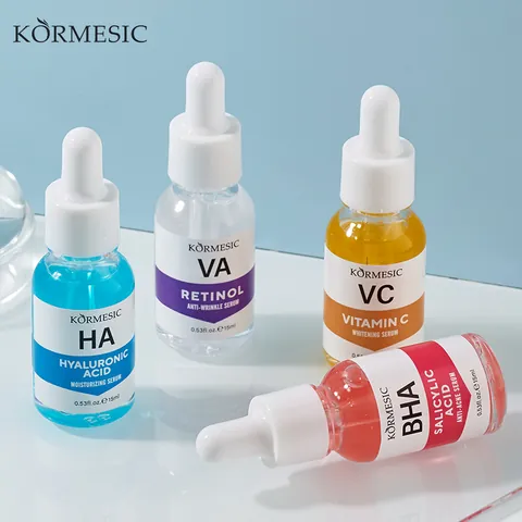 KORMESIC Facial Serum Salicylic Acid Acne Treatment Hyaluronic Acid Moisturizing Retinol Anti Aging Vitamin C Face Essence