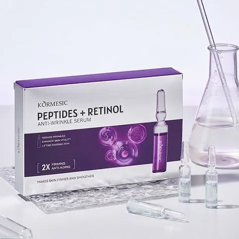 KORMESIC Peptide Retinol Anti-Wrinkle Facial Serum Ampoule Set Firming Anti-Aging Smoothing Moisturizing Skin Repair Serum For Women