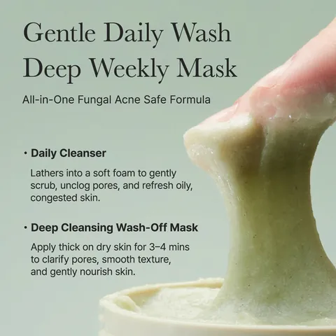 Nettoyant Visage Mochi au Riz Vert Frais Nettoyage en Profondeur Hydratant Masque aux Bulles Basilic Sacré Curcuma Soin de la Peau