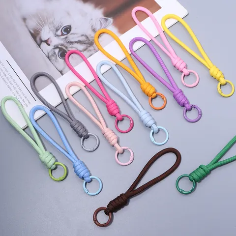 Multi-functional Braided Lanyard Anti-lost Wrist Strap for Phone USB Flash Drive Water Bottle Holder Colorful Hand Rope