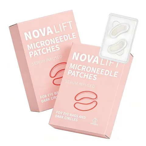 NOVALIFT Microneedle Eye Patches Hyaluronic Acid Serum Infused Anti Aging Dark Circles Eye Bags Repair Skin Care Patches