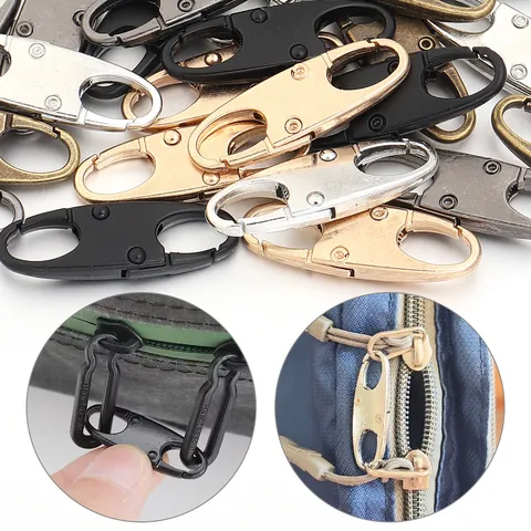 Abnehmbarer Zinklegierung Reißverschluss-Schieber Universal Metall Ersatz Reißverschluss Tab Ohne Werkzeug Für Taschen Jacken