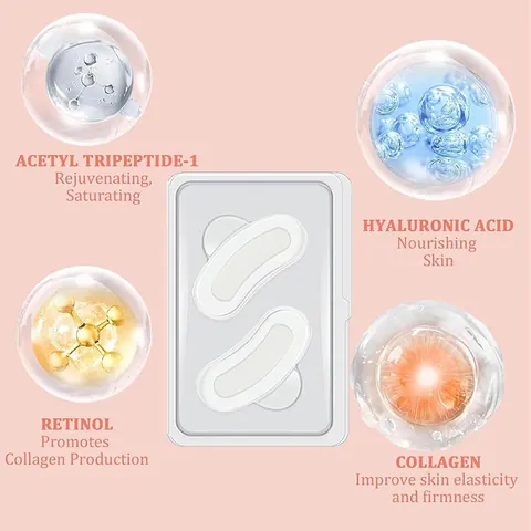 NOVALIFT Microneedle Eye Patches Hyaluronic Acid Serum Infused Anti Aging Dark Circles Eye Bags Repair Skin Care Patches