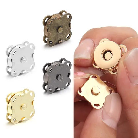 Cierre Magnético de Hierro con Forma de Flor de Ciruelo para Coser en Bolsos y Ropa Accesorios para Crear Joyas DIY