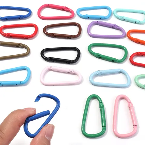 Aluminiumlegierung D-Ring Karabiner Feder Schnapphaken Bunt Lackiert Mehrzweckverbinder Für Rucksack Schlüsselanhänger DIY Zubehör