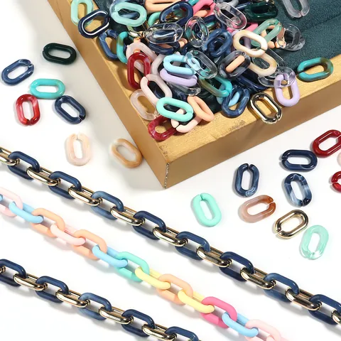 Acryl Schakels U-vormige Open Ringen DIY Handgemaakte Sieraden Accessoires Voor Telefoonkettingen Kettingen Sieraden Maken Componenten
