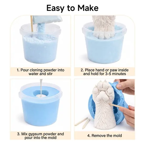 DIY Pet Paw Print Casting Kit 3D Baby Hand Footprint Molding Keepsake Gift Plaster Clone Powder Memorial Ornament For Home