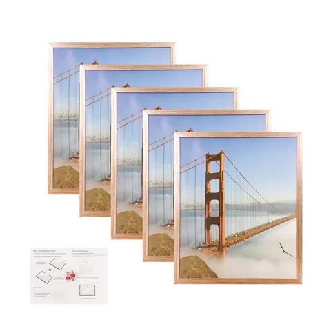 Lot de Cadres Photo Modernes en PVC Or Argent Noir Blanc Cadre Minimaliste Décoration Murale Avec Passe-Partout Et Matériel de Fixation pour Bureau à Domicile