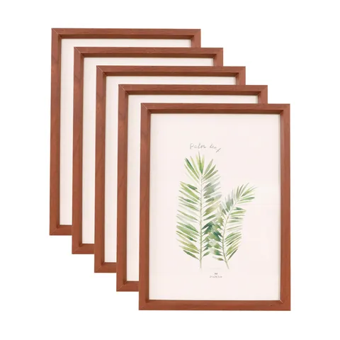 Marco de Fotos Moderno Minimalista Biselado de Tablero Artificial para Decoración de Mesa y Pared de Hogar y Oficina