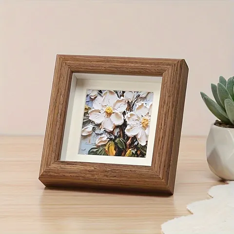 DIY Κορνίζα Shadow Box Τετράγωνη Κούφια Κορνίζα Φωτογραφίας Υφή Ξύλου για Δείγμα Πεταλούδας Αποξηραμένα Λουλούδια Διακόσμηση