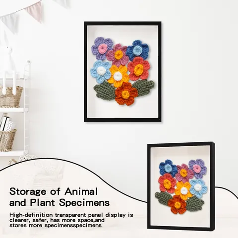 3D Κορνίζα Shadow Box Βάθος 3cm Τετράγωνη MDF για Αποξηραμένα Λουλούδια Έκθεση Δειγμάτων Πεταλούδας Διακόσμηση Σπιτιού