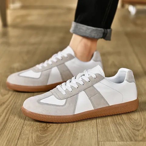 Retro GAT German Army Trainers Sneakers Voor Heren Dames Casual Leer Suède Patchwork Gomzool Laag Model Board Schoenen Witte Sneakers