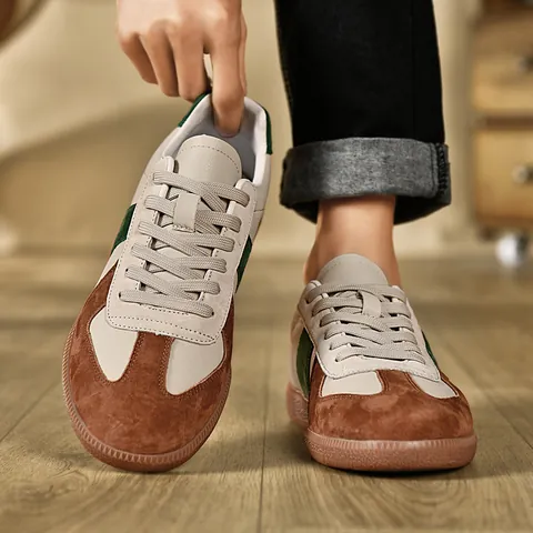 Retro GAT German Army Trainers Sneakers Voor Heren Dames Casual Leer Suède Patchwork Gomzool Laag Model Board Schoenen Witte Sneakers