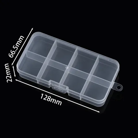 Boîte de Rangement pour Bijoux en PP Transparent Rectangle Boîte en Plastique Portable pour Boucles d'Oreilles Perles Accessoires DIY Matériaux Organisateur
