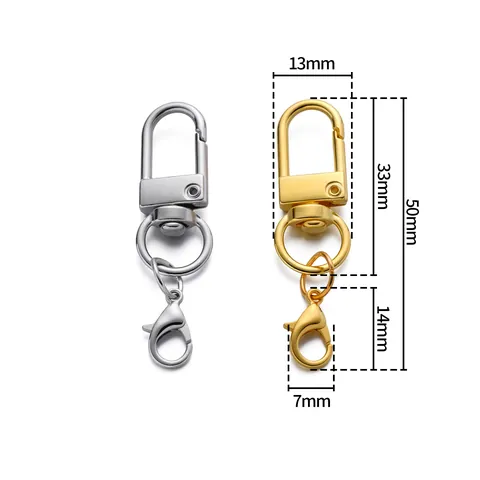 Legering Draaibare Karabijnsluiting Kreeftensluiting Haak Set Voor Handgemaakte DIY Pop Tas Accessoire Sieraden Maken Hardware