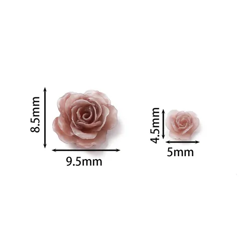 Mini Kunstharz Rose Blumen Charms Für Nail Art DIY Handwerk Retro 3D Flache Rückseite Blumen Dekorationen Für Handyhülle Schmuck