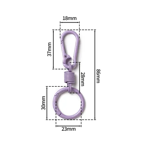 Portachiavi in Lega di Zinco Macaron Verniciato Mini Moschettone a Molla Gancio Ciondolo Borsa Accessori Regalo
