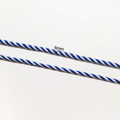 Twisted Bicolor Cotton Cord Handmade DIY Craft String For Gift Packaging Food Bundling Decorative Weaving Thread Rope