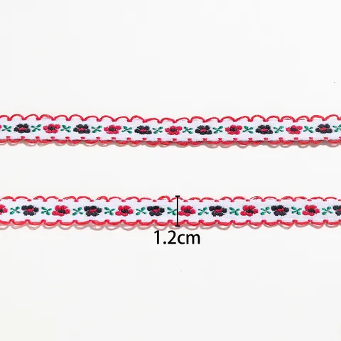 Floral Stickerei Band Wellenkante Spitze Trimmen Ethno Wald Stil Band Für DIY Haarschmuck Bekleidung Dekor Spitze
