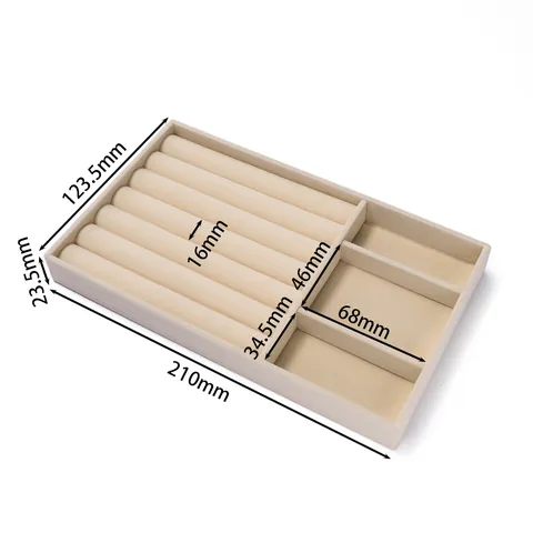Fluwelen Sieraden Opbergbakje Multi-rooster Sieraden Organizer Voor Oorbellen Ringen Kettingen Sieraden Display Box