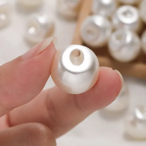 ABS Artificial Pearl Buttons Round Hidden Eye Side Hole Decorative Buttons For Women Shirt Wedding Dress Sewing Accessories
