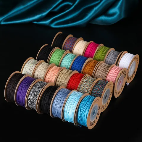 1mm Katoenen Koord DIY Gevlochten Draad voor Ketting Armband Maken Handgemaakte Katoenen Touw Materialen voor Sieraden Maken Ambachten Veelkleurig