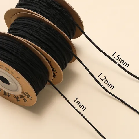 1mm Katoenen Koord DIY Gevlochten Draad voor Ketting Armband Maken Handgemaakte Katoenen Touw Materialen voor Sieraden Maken Ambachten Veelkleurig