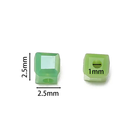 Perline di Vetro Quadrate Macaron Falso Cristallo Colori Misti Perline Sfuse Distanziatrici per Fai da Te Creazione Gioielli Accessori Braccialetto