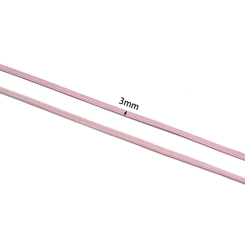 Cuerda para el Cabello de Goma Plana de Alta Elasticidad Estilo Coreano Cordón Elástico Versátil Minimalista para Accesorios de Cabello Material DIY