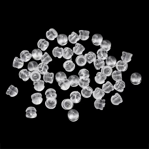 Clear Silicone Earring Backs Stoppers Rubber Earring Backings Replacement For Stud Hoop Earrings DIY Jewelry Making Findings Accessories