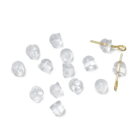 Clear Silicone Earring Backs Stoppers Rubber Earring Backings Replacement For Stud Hoop Earrings DIY Jewelry Making Findings Accessories