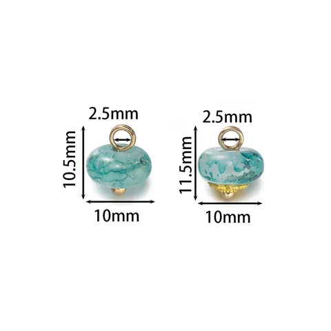 New Chinese Style Imitation Jade Glass Pendants With Alloy Flower Tray For Cheongsam Hanfu Frog Button DIY Jewelry Making Accessories