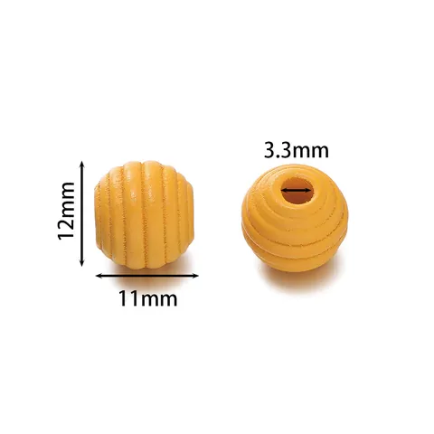 Lotushout Geribbelde Ronde Kralen Voor DIY Sieraden Maken Macaron Kleur Spiraal Houten Losse Kralen Handgemaakte Armband Materiaal