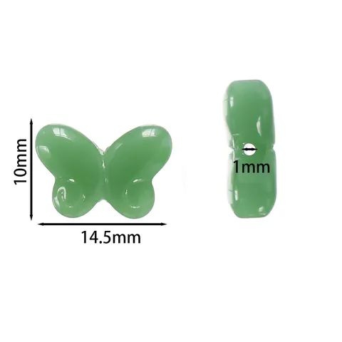 Butterfly Glass Beads Transparent Colored Glaze Iridescent Beads For DIY Jewelry Making Bracelet Necklace Handmade Accessories