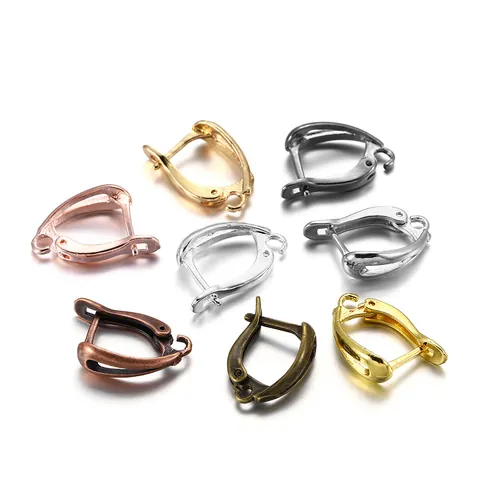 Ganci per Orecchini Leverback Francesi in Ottone con Anello Accessori per Gioielli Fai-da-te Diversi Colori