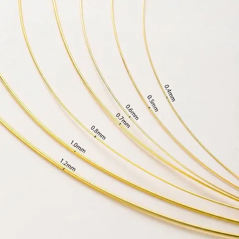 DIY Kralen Draad 14K 18K Verguld Koperdraad Kleurbehoud Halfharde Draad Voor Handgemaakte Ketting Armband Vormgeven Sieraden Accessoire