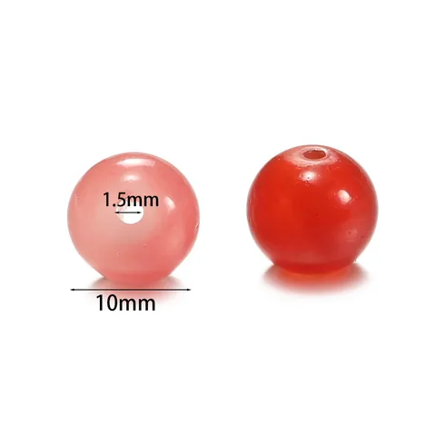 Cuentas de Vidrio de Imitación de Jade de 10mm Cuentas de Espaciador Sueltas Redondas de Lampwork para la Fabricación de Joyas de Bricolaje Accesorios para Pulseras y Collares