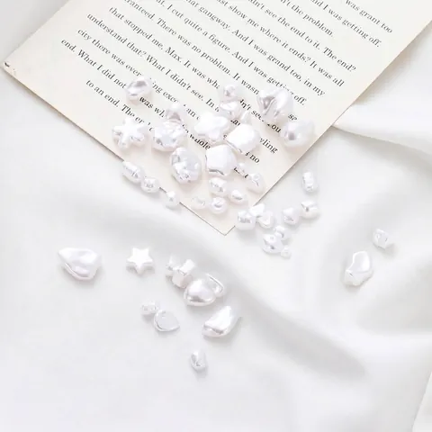 Cuentas de Perla de Imitación de ABS Irregulares Estilo Barroco Perlas Artificiales Sueltas para Hacer Joyas DIY Accesorios