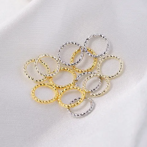 Twisted Jump Rings Open Closed Jewelry Connectors Gold Plated Copper Rings For Diy Jewelry Making Necklace Bracelet Findings