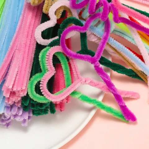 Encrypted 30cm Chenille Stems Pipe Cleaners Flexible Plush Twist Rods For Kids DIY Craft School Art Bouquet Materials