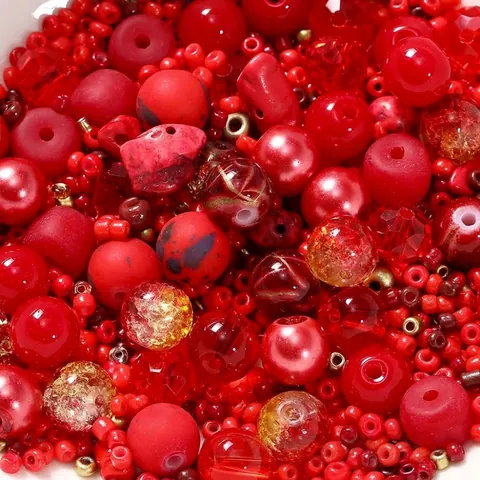 Ensemble de Perles en Verre DIY Couleurs Mélangées Perles de Riz Rondes en Vrac pour la Fabrication de Bijoux à la Main Collier Bracelet Accessoires