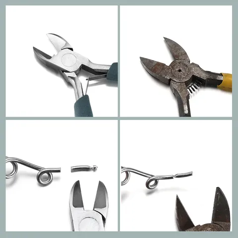 Professional 5 Inch Mini Jewelry Pliers High Quality Chrome Vanadium Steel Needle Nose Round Flat Bent Nose Diagonal Cutters DIY Jewelry Making Tools