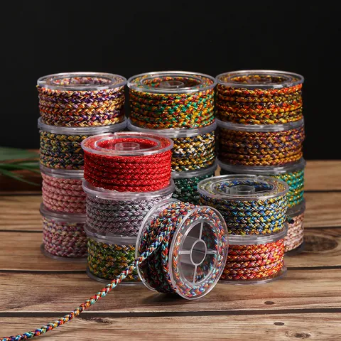 Dragon Scale Pattern Braided Cord For DIY Jewelry Making Multicolor Woven Thread Necklace Pendant Cord Jewelry String For Handmade Crafts